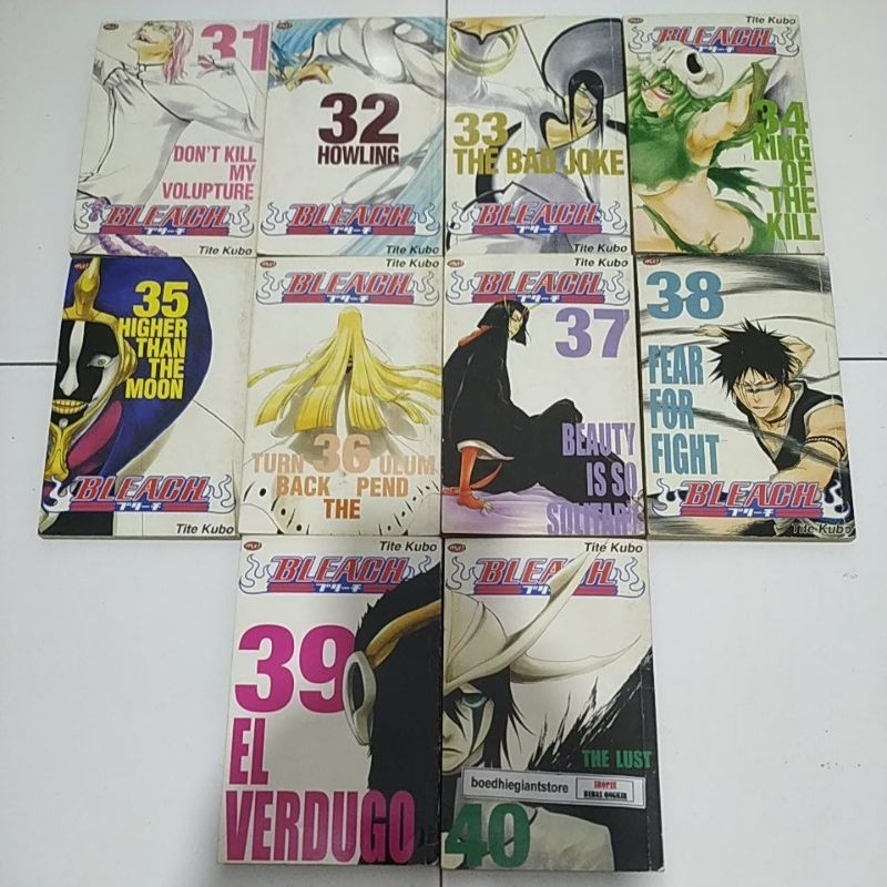 Komik Bleach 31, 32, 33, 34, 35, 36, 37, 38, 39, 40, paketan, TS