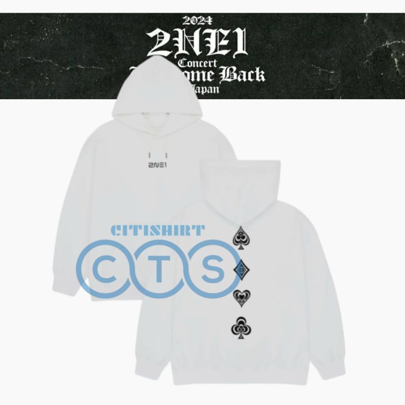 HOODIE 2NE1 MERCH KARTU KPOP BLACKJACK FANS IDOL OUTFIT WELCOME BACK ASIA TOUR CONCERT 2024