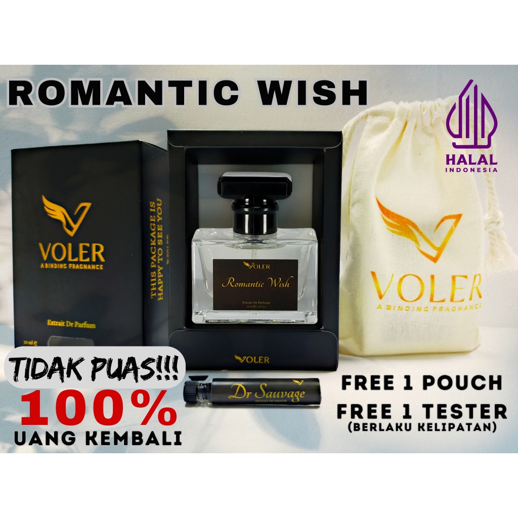 Parfum Romantic Wish Inspired by Voler Perfume 30ml Tahan Lama 24 jam Unisex Aroma Wangi Pria Wanita