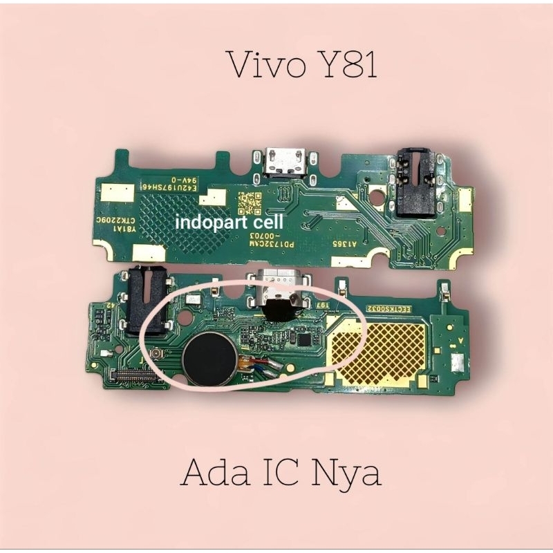Konektor Charger Vivo Y81 Original Full Komponen Ic Board Charger Papan Cas Mic Hf + Ic