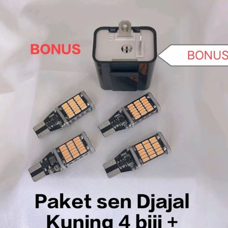 PAKET LAMPU SEIN SEN DAJJAL 4PCS + FLASHER RELAY SUPERCALLA 45 LED SUPER TERANG
