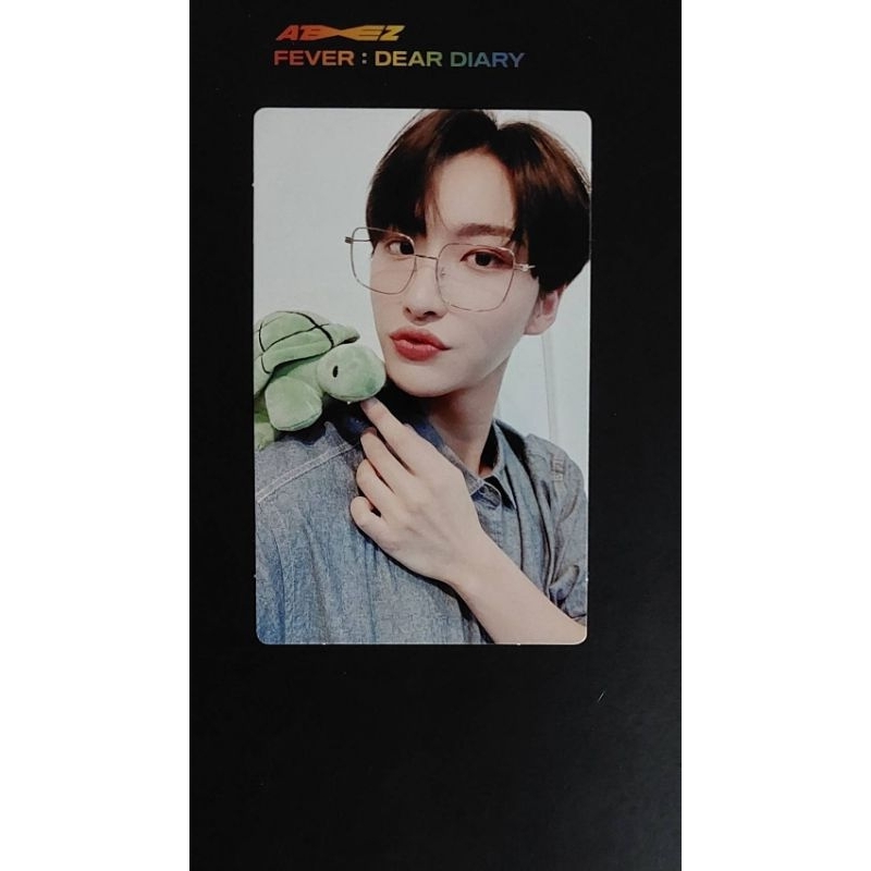 seonghwa hbd houserobe pc ateez stayhome photocard official md birthday kacamata kura-kura