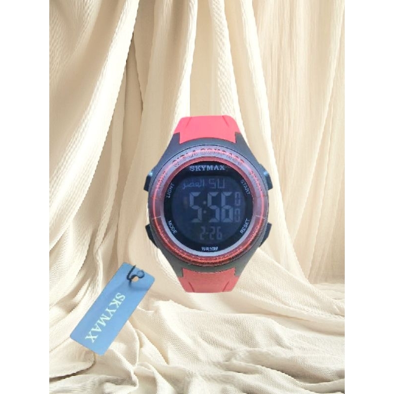 jam tangan pria original skymax strap karet-JAM TANGAN PRIA TAHAN AIR SKYMAX DIGITAL