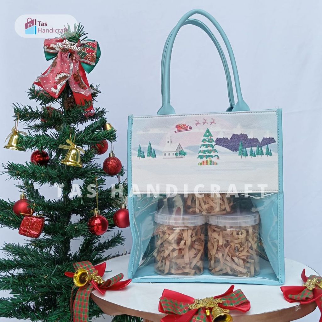 

Tas Hampers Natal Murah Terbaru | Tas Hampers Bahan Kulit Sintetis Eksklusif Edisi Natal