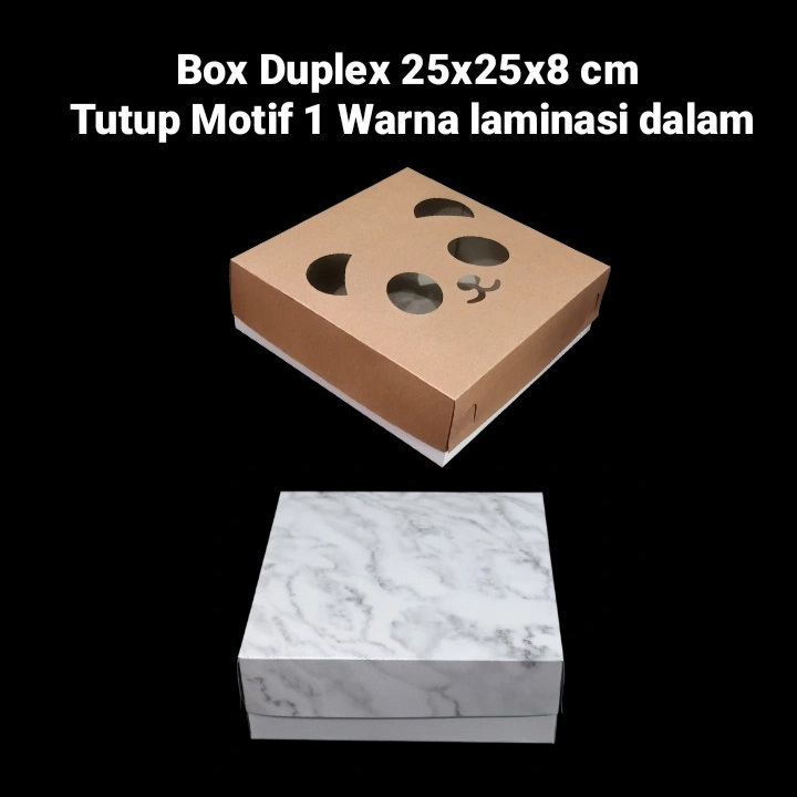 

( 3 pcs ) Kotak Box Kue Marmer Hampers Kado Hadiah Dus 25x25x8 Laminasi Dalam