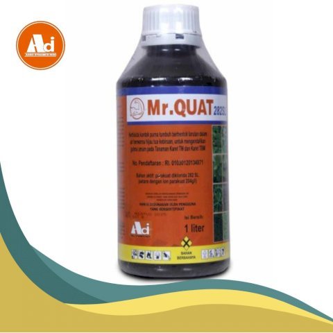 Herbisida Mr.Quat 282 SL – Racun Rumput Kontak Cepat, Efektif Membasmi Gulma |  Ukuran 250ML & 1L
