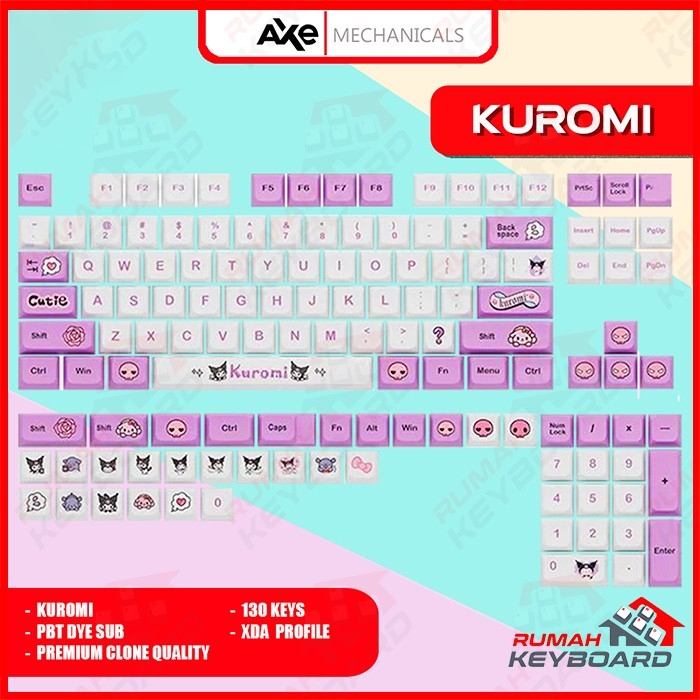 KEYCAP - KEYCAPS - XDA - KUROMI - PBT - DYE SUB