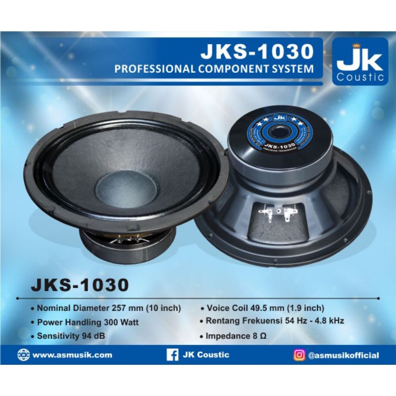 SPEAKER JK COUSTIK 10 INCH JKS 1030