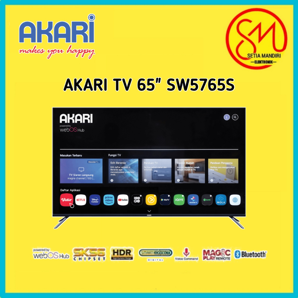 AKARI SW-5765S  / LED TV 43" SMART TV Web OS UHD 4K SW-5765S