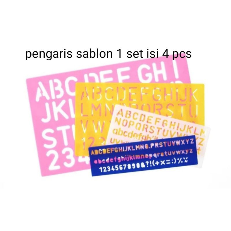 

pengaris sablon huruf abjad ruler