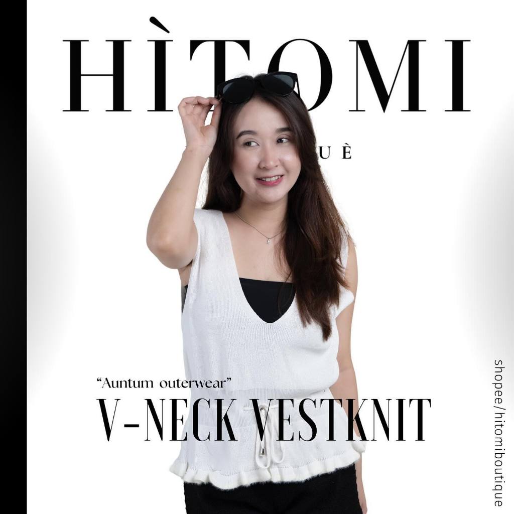 Rompi Rajut Wanita | Vest Bulu Wanita | Rajut Rompi Polos Tanpa Lengan | Vest Korea Import