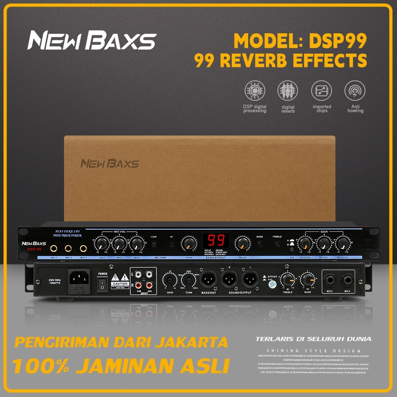 NEW BAXS Efek vocal DSP-99 Anti-howling device, digital effect  microphone sound front-end professio