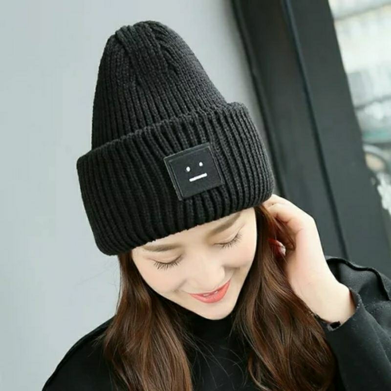 Topi Kupluk Dewasa Pria Wanita Rajut Bulu Wol Hangat Tebal Gunung