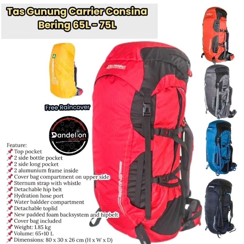 Tas Gunung Carrier Consina Bering 65L - 75L