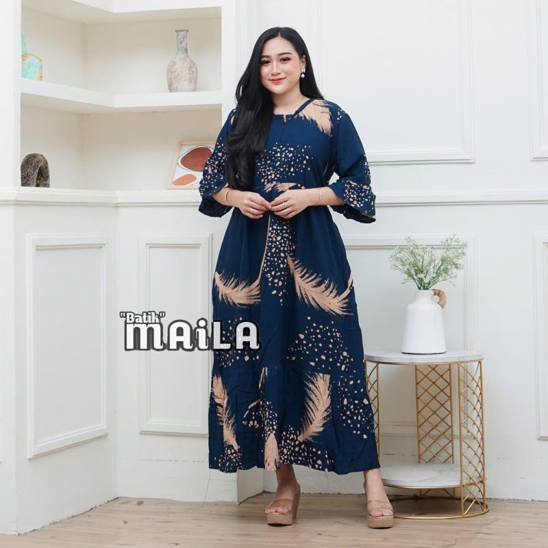 DASTER BATIK SEKDRES JUMBO PEKALONGAN BUSUI FRIENDLY BUMIL RAYON PREMIUM