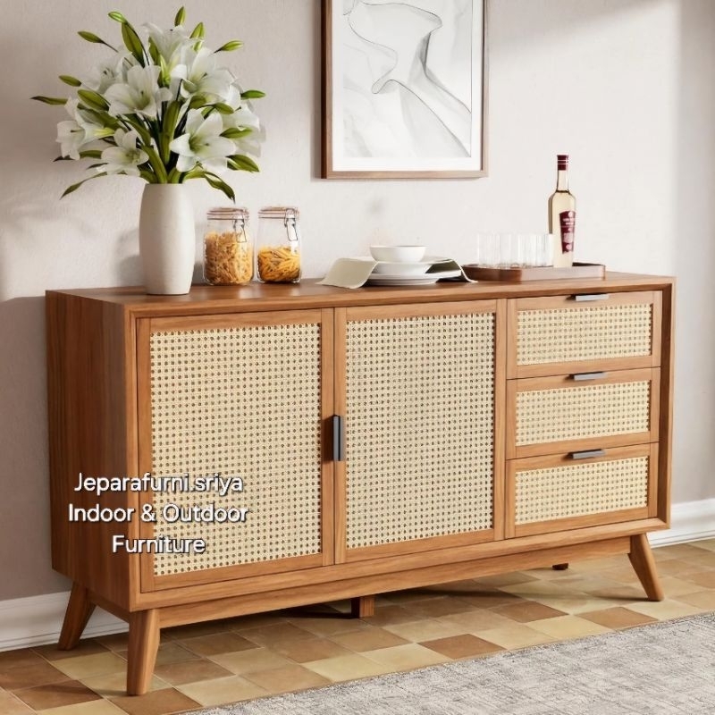 Bufet Retro Kayu Jati Jepara I Bufet Minimalis Retro Kayu Jati Jepara