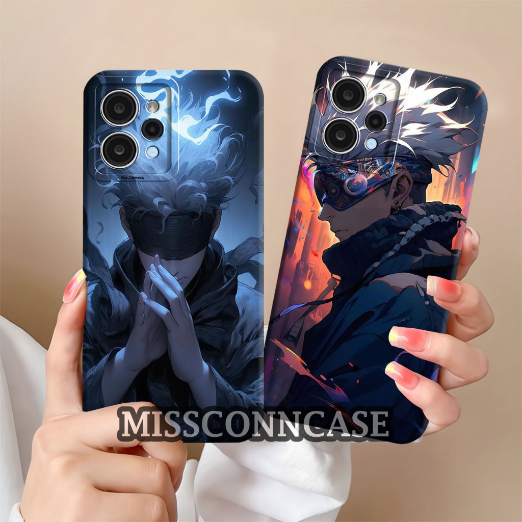 Casing Hp Redmi 12 12C 9C 9A 10A 10C Poco C40 9T 8 9 10 4G Redmi 10 5G Motif Aesthetic Anime Gojo - 