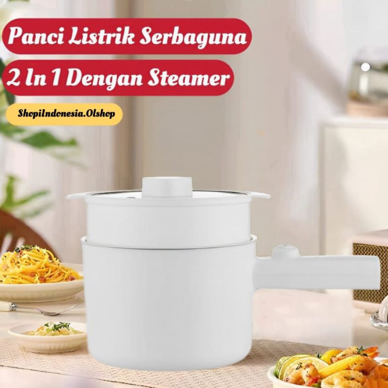 Panci elektrik multifungsi-multifuction electric pan kuali pot listrik peralatan⭐Shoppe-Indonesia⭐