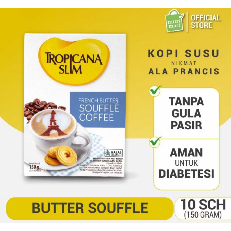 

Tropicana Slim French Butter Souffle Coffee (10 Sachet) 150g.