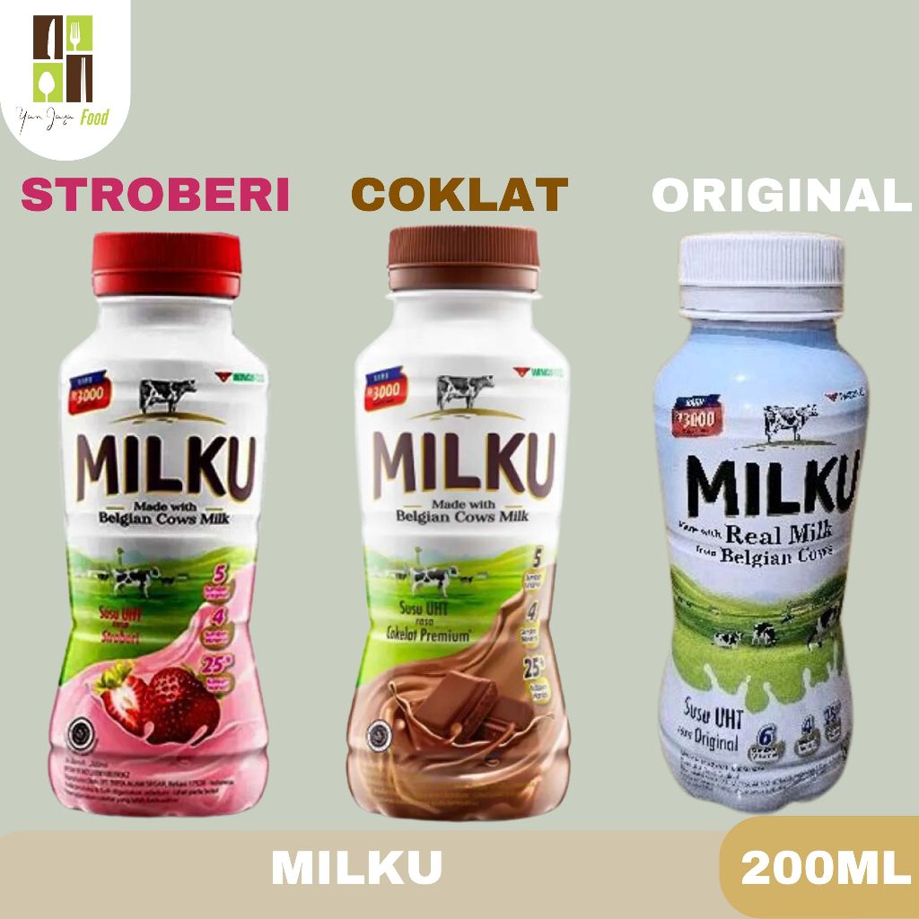 

Milku Susu UHT / Stroberi / Coklat Premium / Original 200 ml / 1 Pcs