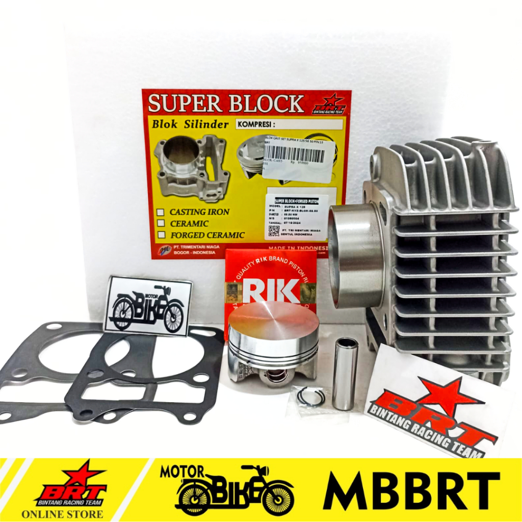BLOK BORE UP BRT SUPRA X 125 KYZ 58.50 CASTING IRON