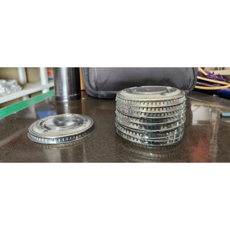 Tutup Gelas Plastik Pop Ice Datar & Cembung