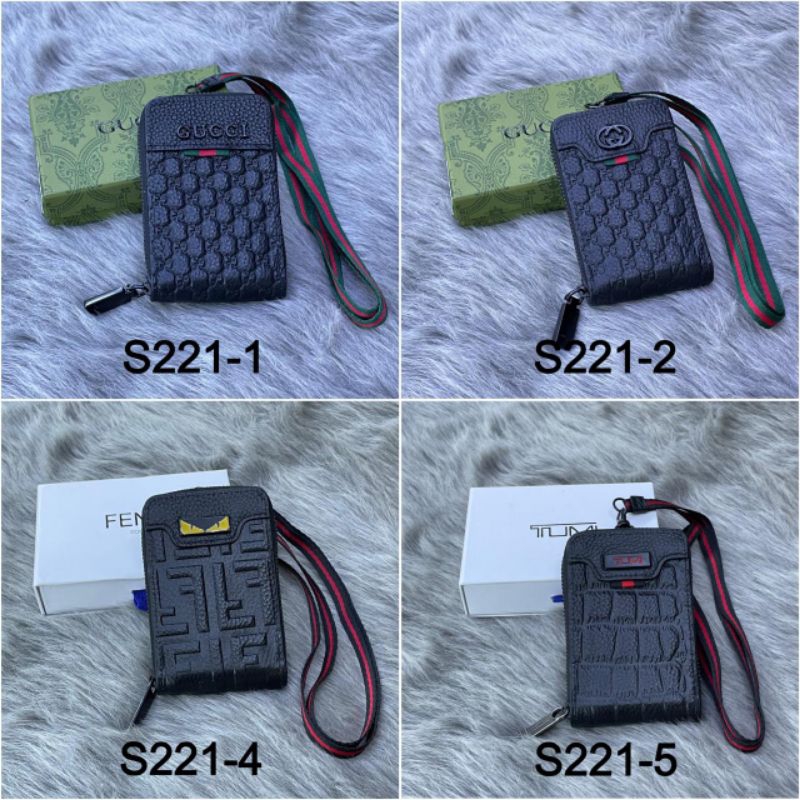 

Lanyard branded id card dompet kartu name tag Leather import
