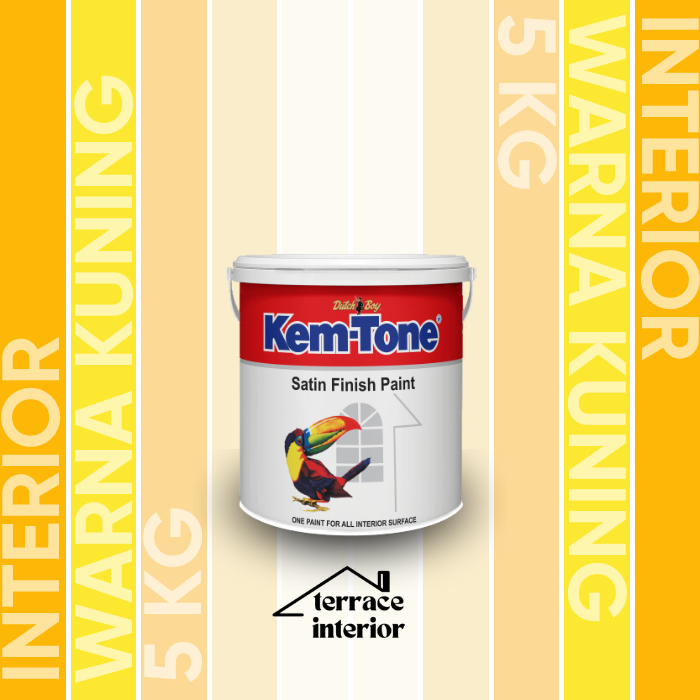 Cat Tembok Kemtone Interior Warna Kuning 5 Kg