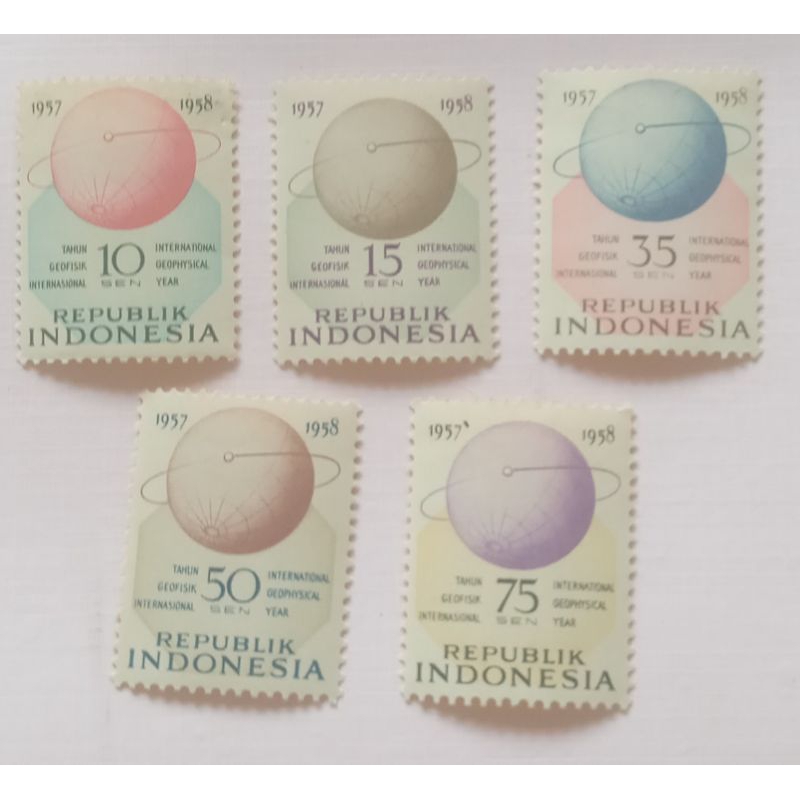 

perangko indonesia thn 1958. set 5.keping.