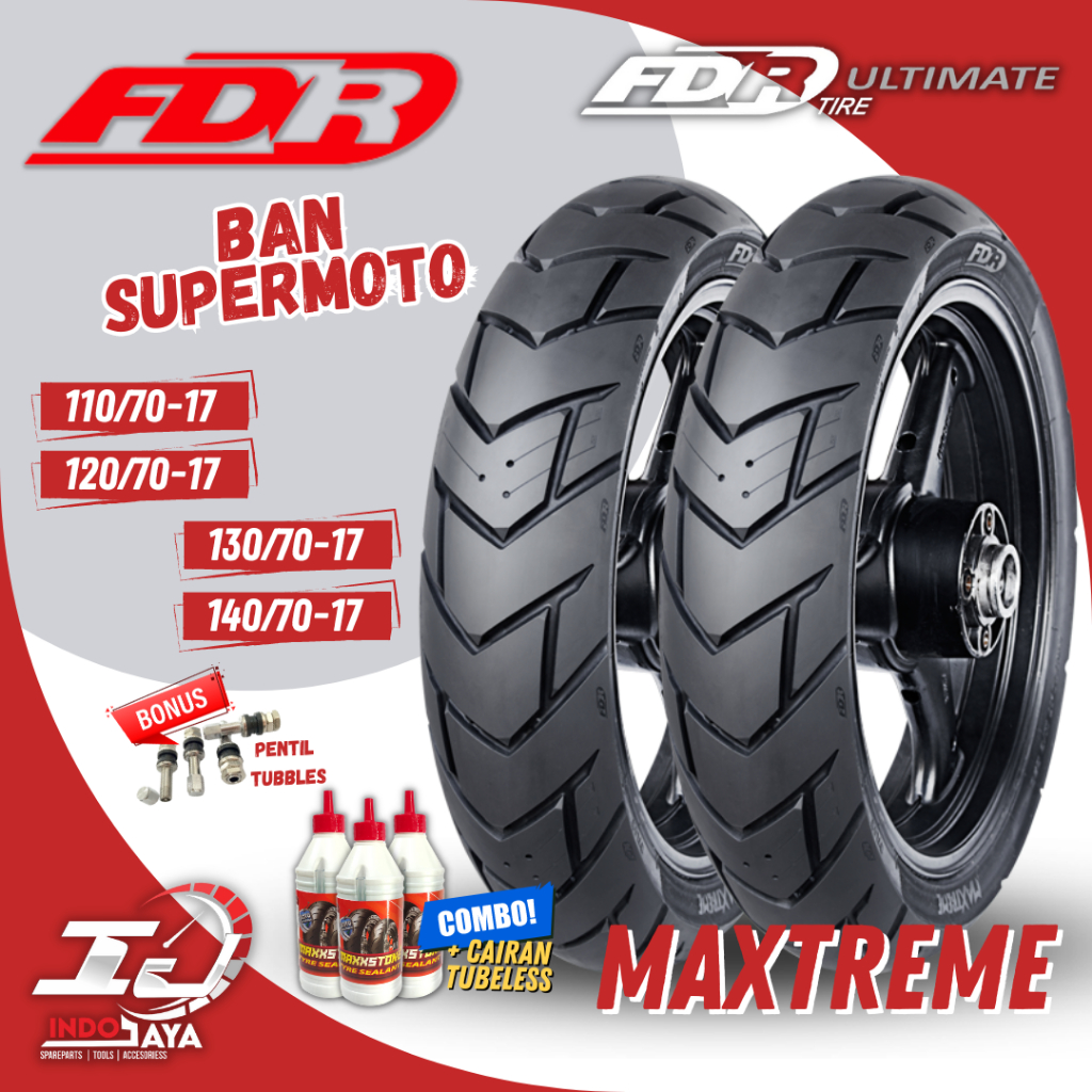 [READY COD] BAN FDR ULTIMATE MAXTREME TUBELESS RING 17 (110/70-17 / 120/70-17 / 130/70-17 / 140/70-1