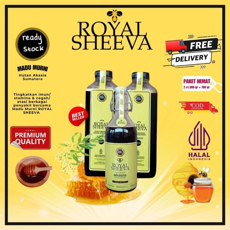 

madu royal sheeva paket hemat 700gr dan 1300gr double madu murni madu asli madu halal madu akasia madu hutan sumatera