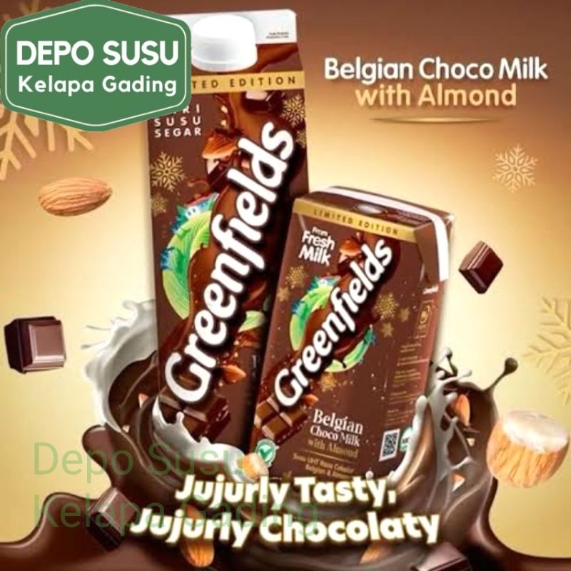 

New // Susu Greenfields Uht 200 Ml X 32Pcs All Varian Full Cream Coklat Strawberry Plain 200Ml