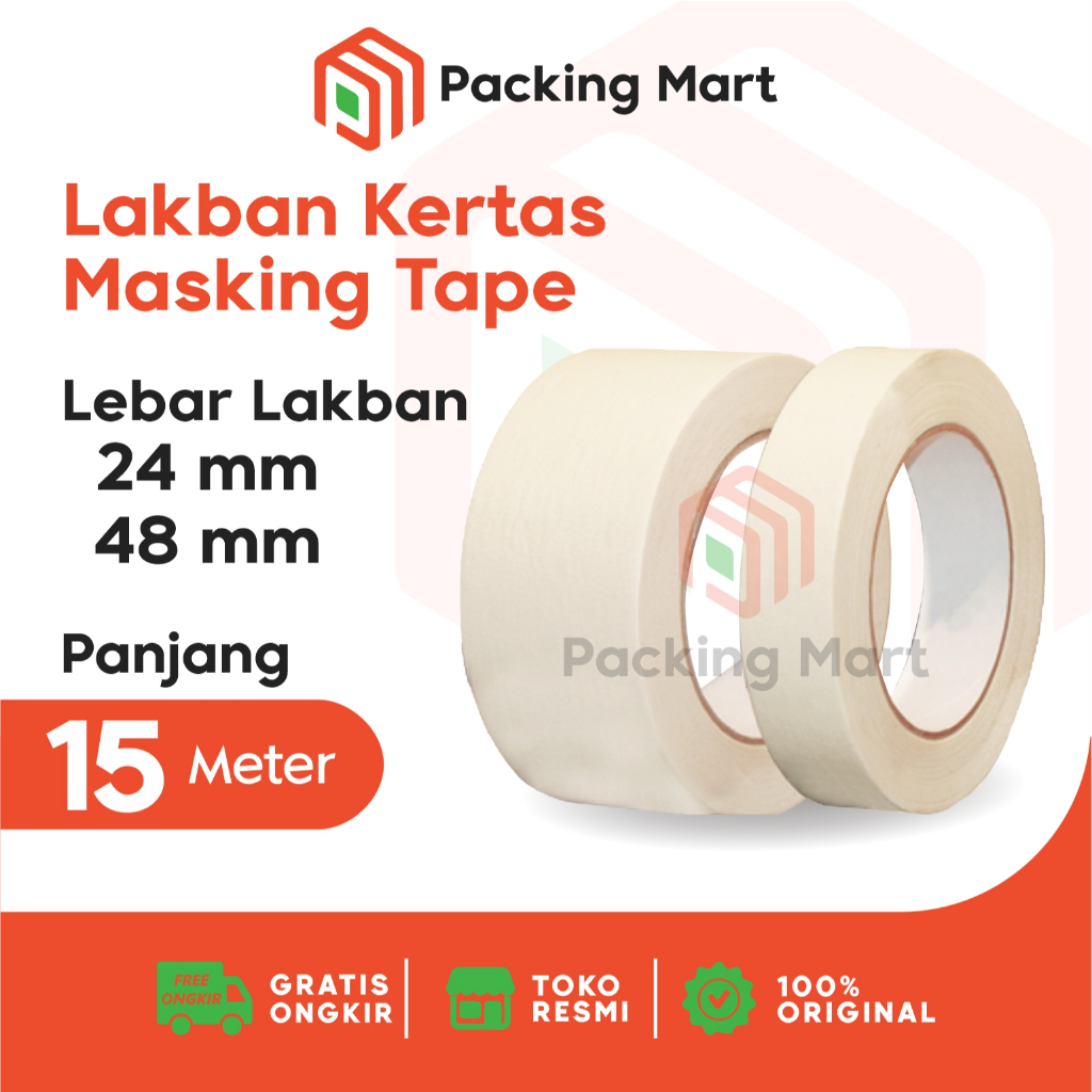 

Masking Tape Lakban Kertas Isolasi Selotip 24 mm 48 mm