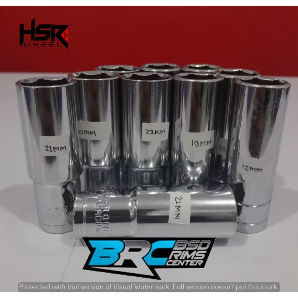 Mata KUNCI BUSI Sok 21 mm PANJANG TEKIRO 6PT 1/2” SHOCK 21 mm Deep Wall Long Mata Sock Socket