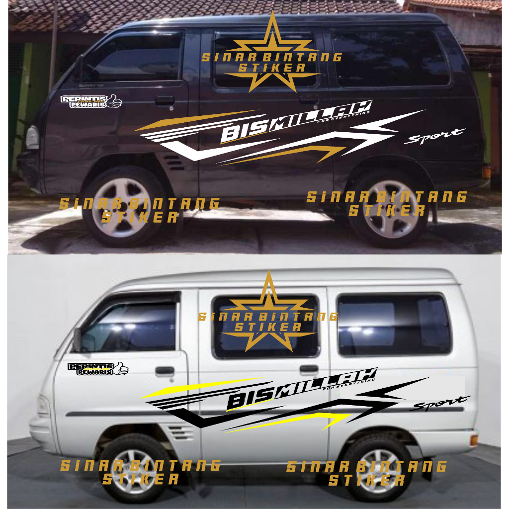 Stiker cutting mobil futura stiker list body sporty stiker variasi body suzuki futura t120ss