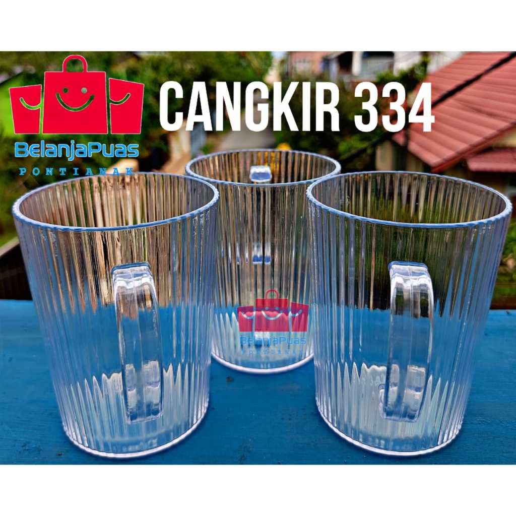 [1 Pcs ] GELAS BENING AKRILIK / CANGKIR BENING GAGANG TEBAL 334 OK