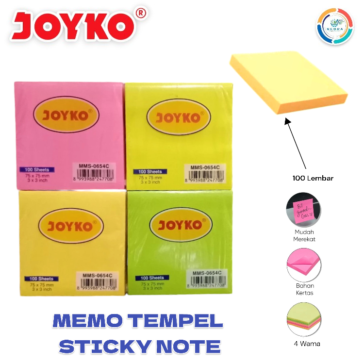 

Joyko Memo Tempel | Sticky Notes Kertas Memo MMS 0654-C