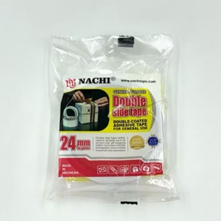 

DOUBLE TAPE NACHI 24 MM / Isolasi Selotip 2 Sisi Double Side tape NACHI 24 MM 1" Inch x 10 Yard