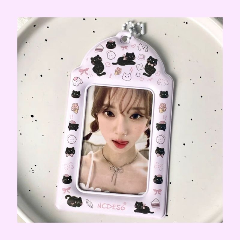 

[READY] Photocard Holder Cat Pink | PC Holder Kucing