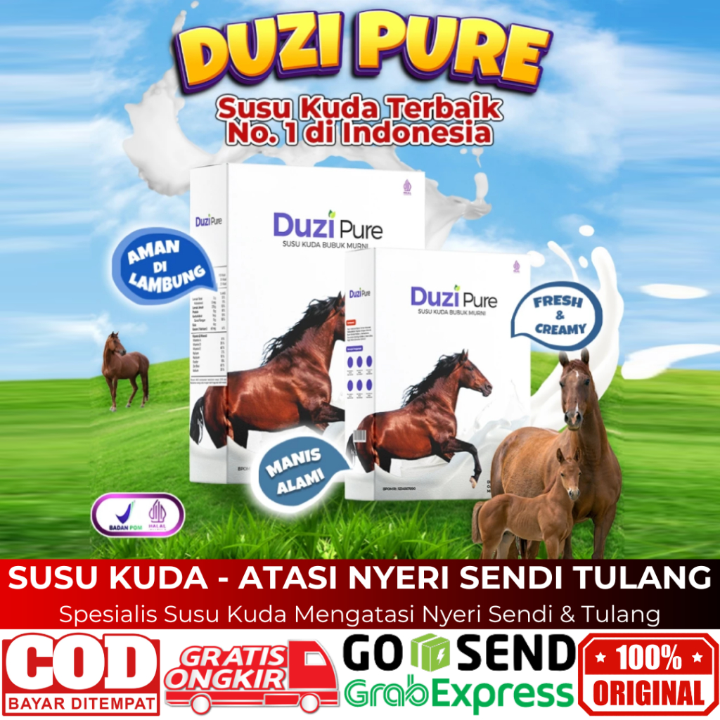 

Susu Kuda Lombok DUZI Pure Original 200gr Susu Bubuk Atasi Nyeri Sendi & Tulang Asam Urat Kolesterol