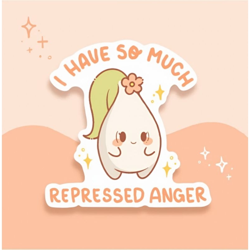 

repressed anger sticker | waterproof | aesthetic sticker | sticker sheet pack | planner sticker