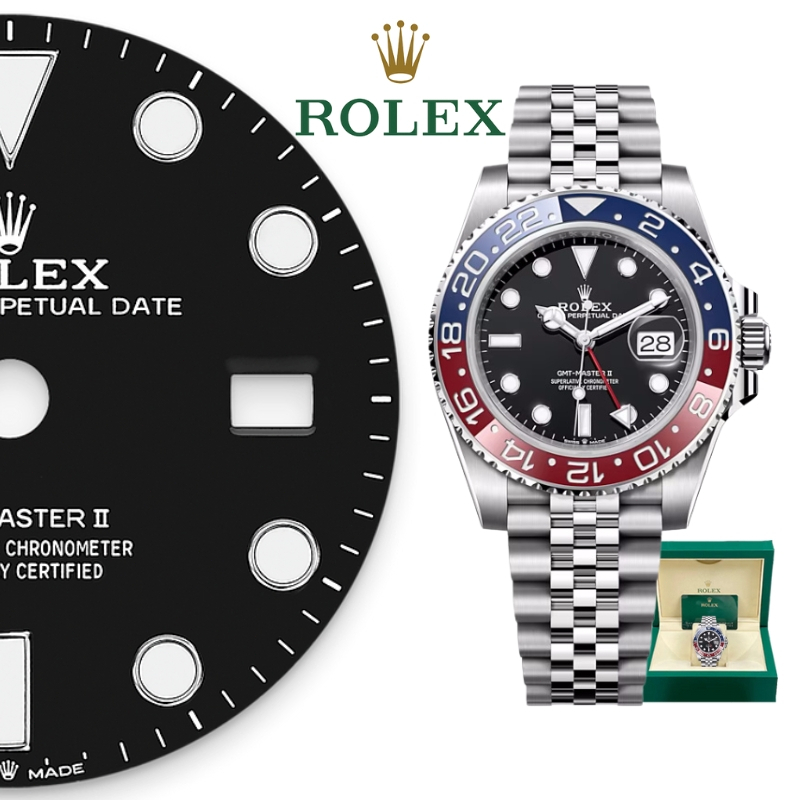 【100% ASLI】Jam Tangan Rolex Pria Seri GMT-Master II  126710BLRO-0001 Dial 41mm Merek bersama Pepsi 1