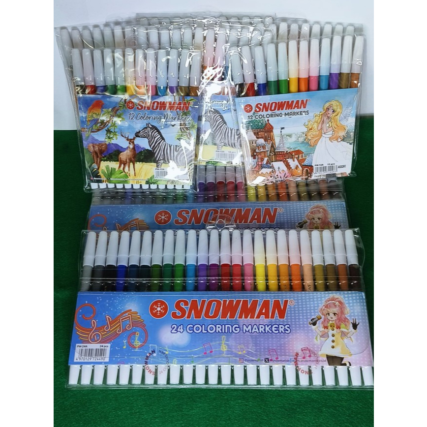 

Spidol Snowman 12 Dan 24 Warna PW-12A dan PW-24A Coloring Markers Snowman / SET