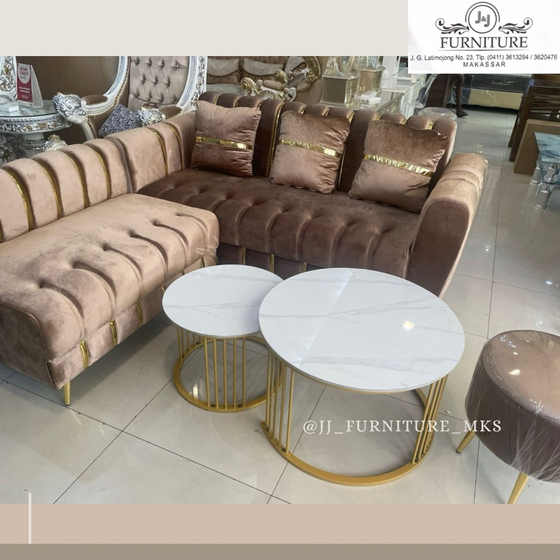 Sofa L sofa sudut murah elegan sofa makassar