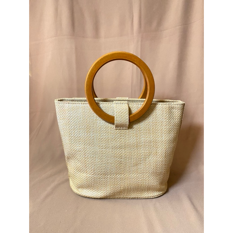 Tas Preloved Tas Pantai Wanita Beige