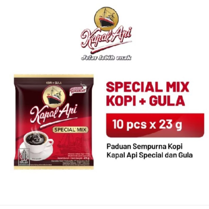 

kopi kapal api special mix kopi+gula 1 renceng (10pcs)