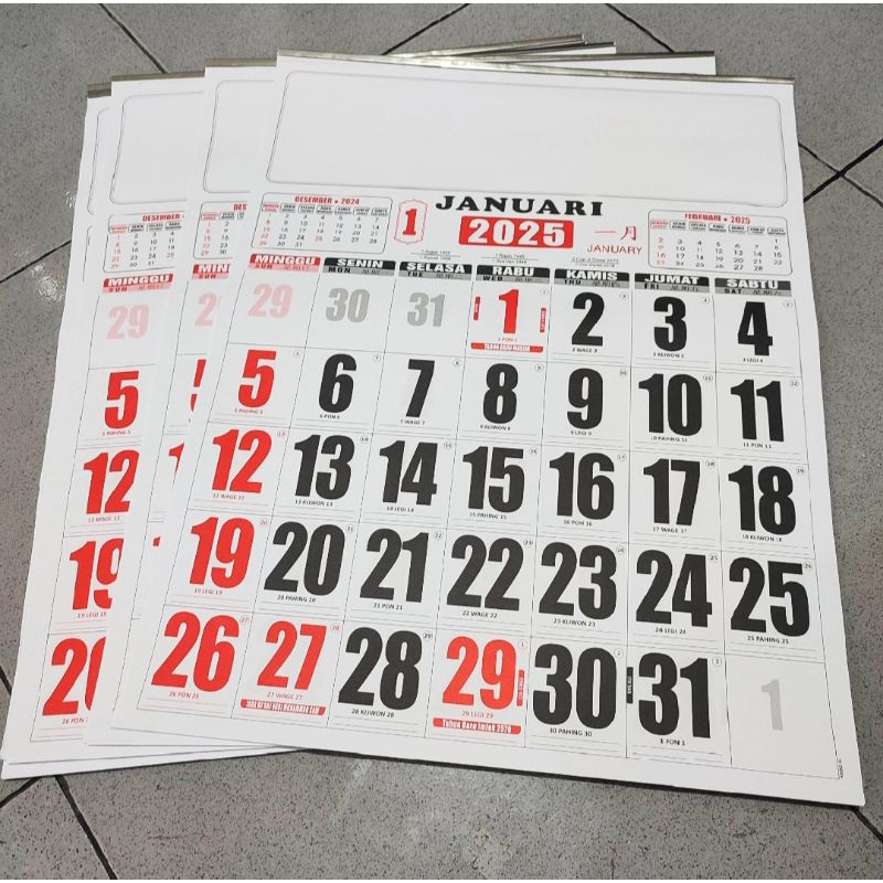 

KALENDER DINDING JUMBO TAHUN 2025 (HVS 80GSM)