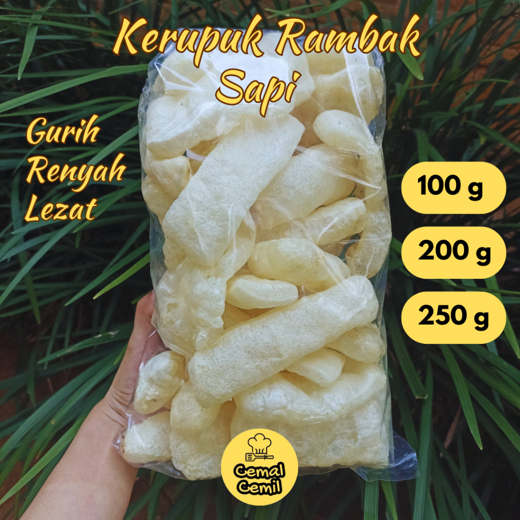 

Kerupuk Rambak Kulit Sapi Asli Gurih Renyah Lezat 200g