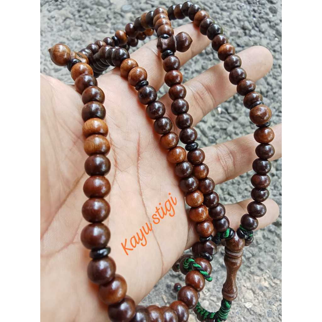 tasbih tijani kayu stigi murah | tasbih tijani mini kayu stigi bulat 7 mm | tasbih kayu souvenir haj