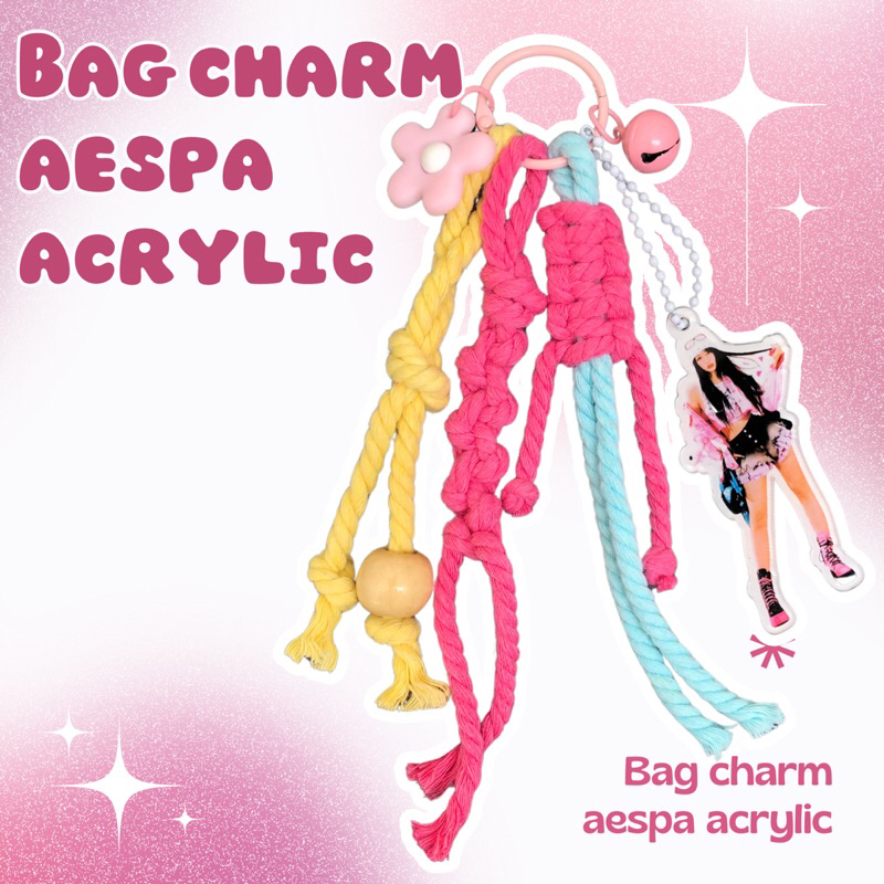 BAG CHARM AESPA | KEYCHAIN AESPA COQUETTE RIBBON